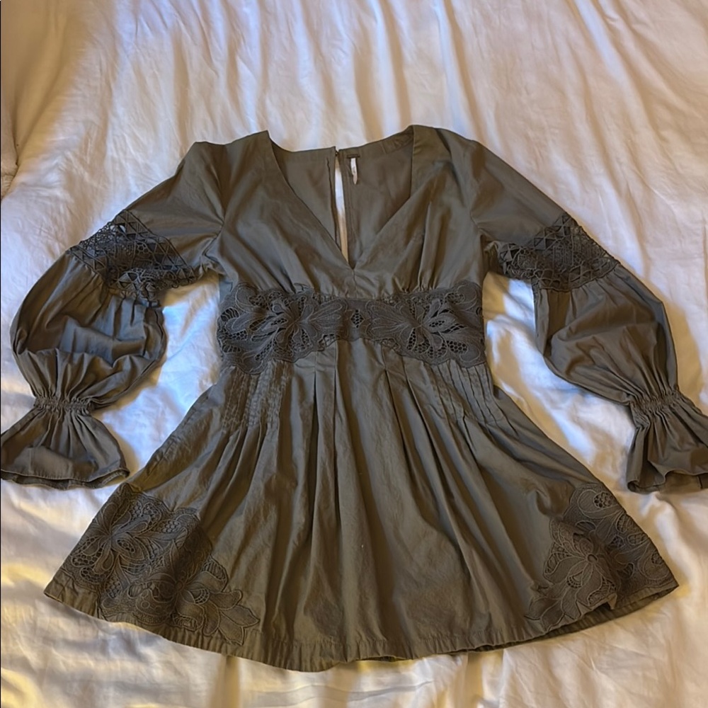 Elegant Olive Green Women's Dress